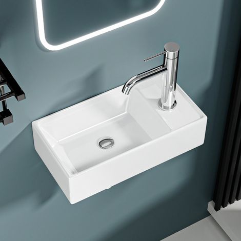 DILECI - Vasque lave-mains avec rebord sortie droite (41,52210cm) - MARIE