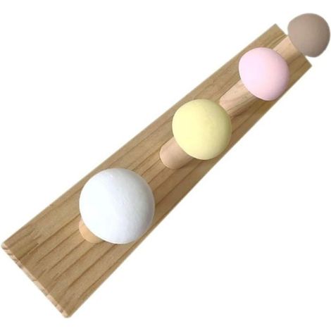 Holzhaken für Schränke, 4 leistungsstarke, platzsparende Kleiderhaken für Mäntel, Hüte und Schals.
