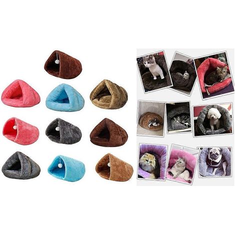 Nid-piège douillet en peluche pour chat, tente chaude pour petits chiens, fond épais (1/4)