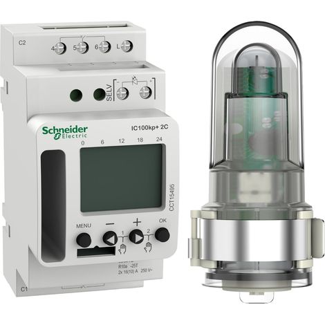 Acti9 IC100kp+ - interrupteur crépusculaire programmable - 2 canal - smart