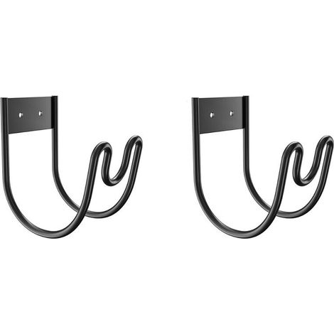 2x Metall-Schlauchhalter – Wandmontierter Schlauchhalter – Halter für Gartenschlauchverlängerungen und Staubsaugerschlauch (1/4)