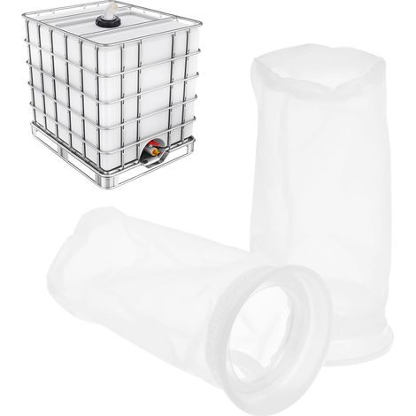 4" Filtre De Couvercle IBC 3Pcs De 220 Mm De Long en Maille Fine en Nylon Lavable Accessoires pour Conteneur De Réservoir IBC pour Réservoir d'eau De Pluie Tonneau De Pluie (1/5)