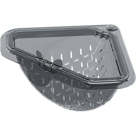 Magnetischer Eck-Abtropfkorb für Spülbecken mit drehbarem Boden, dreieckigem Speiserestegitter und Schnellspülkorb (1/5)