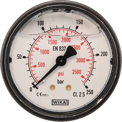 Man贸metro di谩metro 63 0-250 bar 1/4" trasero WIKA MA63250B04PLGF (1/2)