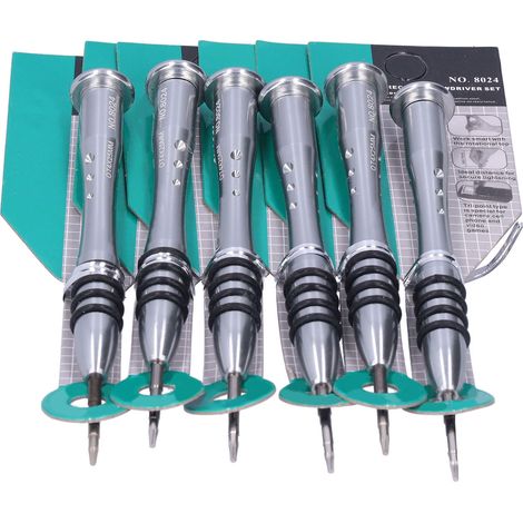 Ensemble de 6 tournevis en étoile en acier chrome vanadium pour la réparation et le démontage de produits électroniques (T4) (1/5)