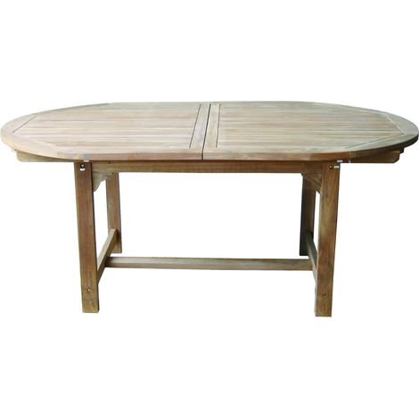 Table ovale extensible 180-240 x 120 en bois teck - Tarassaco