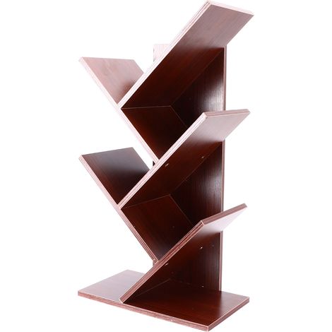 Multifunktionales Kinderschreibtischregal/Bücherregal aus Holz, Wandaufbewahrung, Teakholzfarbe, 1 Stück, Ecken mit Luftpolsterfolie verstärkt (1/5)