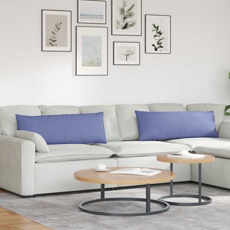 Sofakissen 2 pcs Jeans blau 120 x 40 cm Stoff