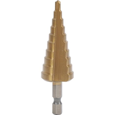 Foret à Gradins Polyvalent en Acier Rapide pour Perçage Conique et Alésage (4mm à 22mm) (1/5)