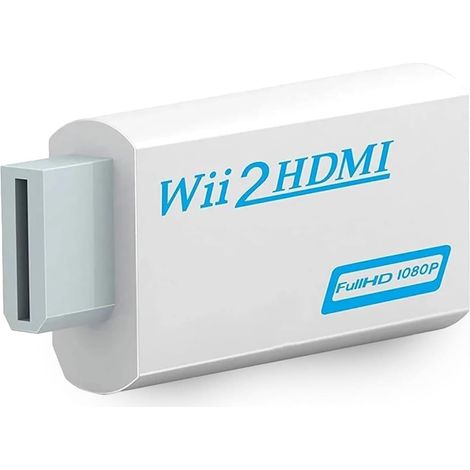 1 Convertisseur Wii vers HDMI, Sortie Full HD 1080p, Audio 3.5mm, Plug and Play, pour Téléviseur et Moniteur