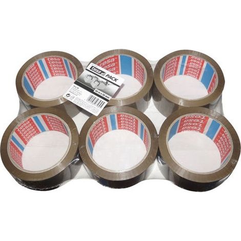 tesa Rollos Adhesivos para Embalaje Havano 50 mm x 66 m