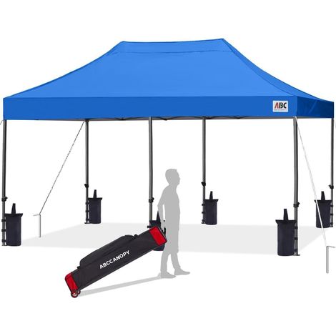 Pavillon Wasserdicht Flatpavillon Popup Gartenzelt Königsblau 3x6M (1/5)