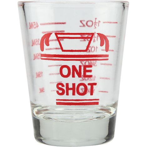 Verre à Mesurer En Verre - 45 ml - Échelle Rouge - Pour Cocktails Et Pâtisserie - Unité (1/5)