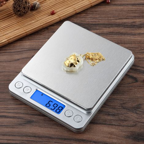 Präzisions-Schmuckwaage, elektronische Mini-Taschenwaage, tragbare Küchenwaage 500 g, Genauigkeit 0,01 g (1/3)