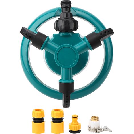 Arroseur Automatique 3 Bras - Base Ronde Rotation 360 Degrés - Irrigation Jardin Pelouse Arbustes - Lot De 1 (1/5)