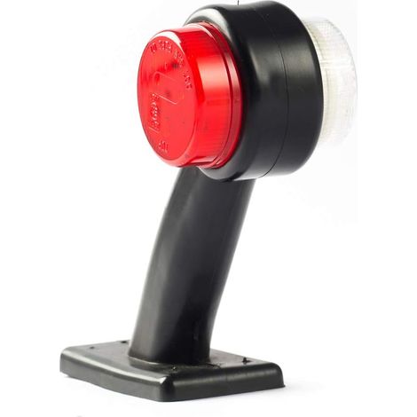 2 feux de gabarit LED, 12/24 V, câble 10 cm, entraxe 80 mm, pour caravanes et remorques (1/3)