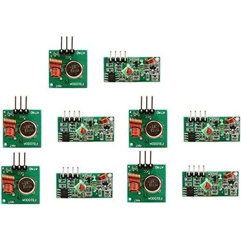 5Pcs 433 MHz RF sans Fil Émetteur et Module récepteur Kit pour Arduino Raspberry Pi (1/5)