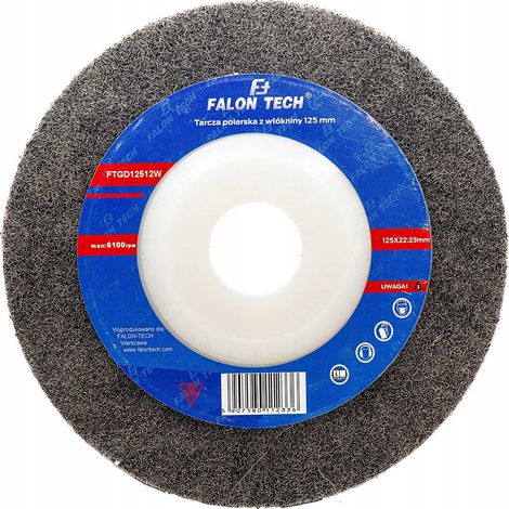 Vliespolierscheibe 125x22,23x12 mm Nylon