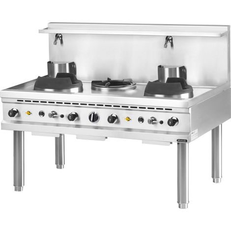 WOK GAZ SERIE 900 - 3 BRULEURS - 2 X 18 KW + 1 X 13 KW - NAYATI