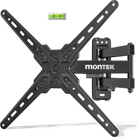 Support Mural pour téléviseur Plat et incurvé de 13 à 55" jusqu'à 25 kg, pivotant et inclinable, Support Mural Extensible, VESA Max. 400 x 400 mm (1/5)