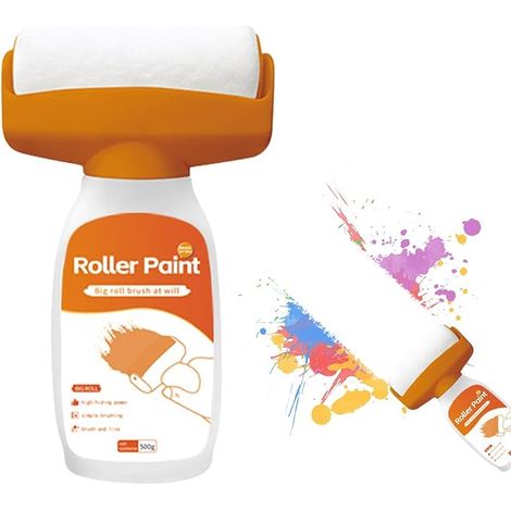 Brosse à Rouleau Avec pâte de Réparation Murale,500g Retouche Peinture Blanc Mur, Petit Outil de Peinture au Rouleau, pour Retirez Les Graffitis Muraux, Taches, Réparer Les Fissures du Mur (1/5)
