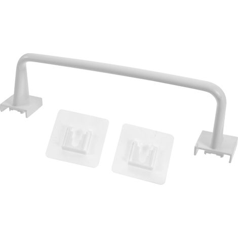 Porte-serviettes adhésif court, fixation murale, sans perçage, support robuste pour salle de bain (1/5)