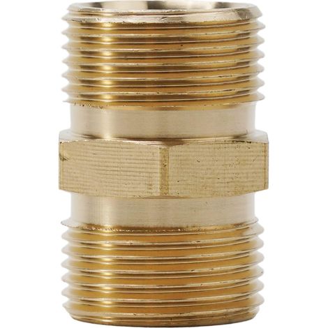 Lot de 1 adaptateurs de tuyau de nettoyeur haute pression M22 mâle vers mâle (1/5)