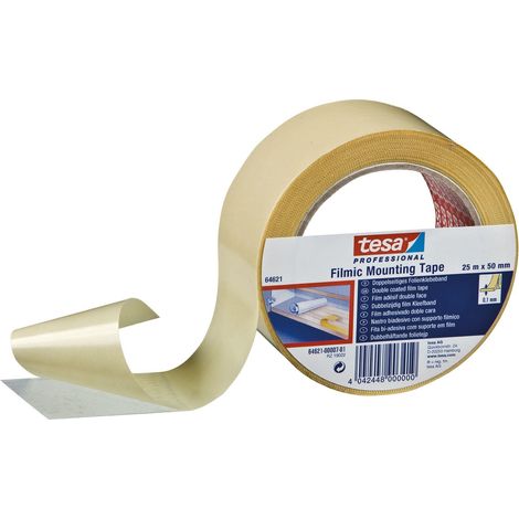 Tesa - Nastro biadesivo, 50 mm x 25 m (1/4)