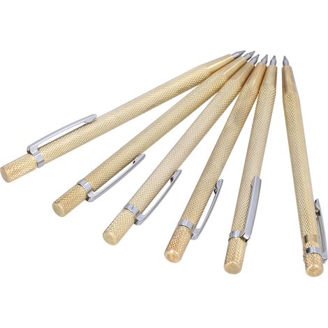 Aiguille à tracer pointue en alliage d'aluminium, aiguille en acier pour la découpe de carrelage, lot de 10, or (1/5)