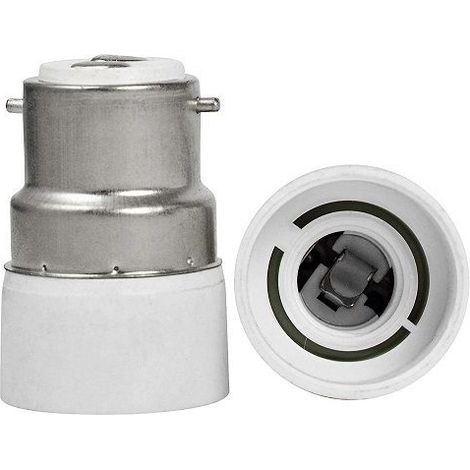 Adaptador B22 a E14  Blanco (1/4)
