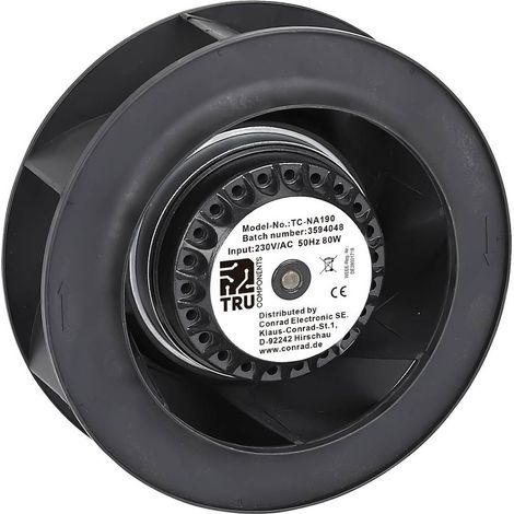 TRU COMPONENTS TC-NA190 Ventilatore radiale 230 V/AC 570 m³/h (Ø x A) 190 mm x 68.5 mm (1/5)