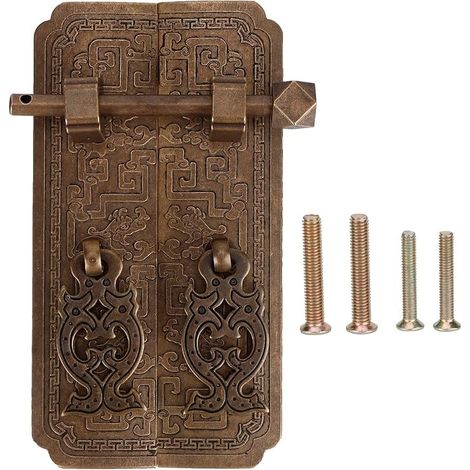 Ensemble de poignées de porte poignée en cuivre antique chinois poignée d'armoire accessoires de garde-robe armoires de cuisine quincaillerie de meubles (1/5)