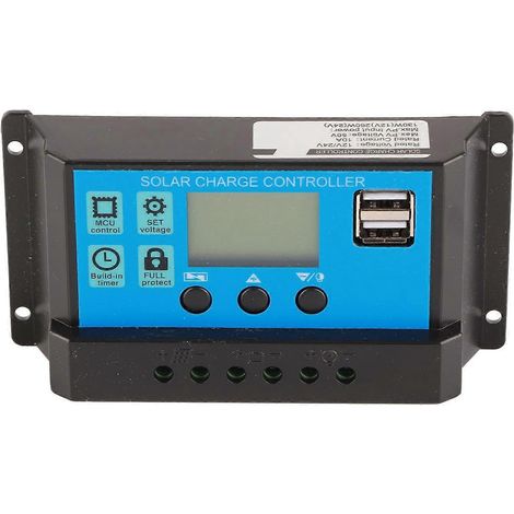 PWM-Solarpanel-Laderegler mit LCD-Display, intelligenter Lade- und Entladeregler für 12V- und 24V-LCD-Straßenleuchten