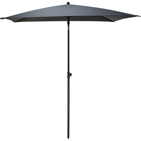 Balkon Sonnenschirm grau mit Knickgelenk - 240 x 200 cm  - Gartenschirm rechteckig UV-beständig
