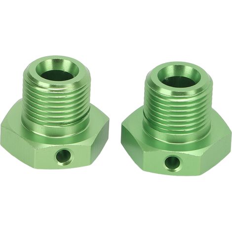 1 paire d'adaptateurs hexagonaux en alliage d'aluminium 17mm pour roues de voiture RC ARRMA 1/8, avec goupille, pièce de rechange, vert (1/5)