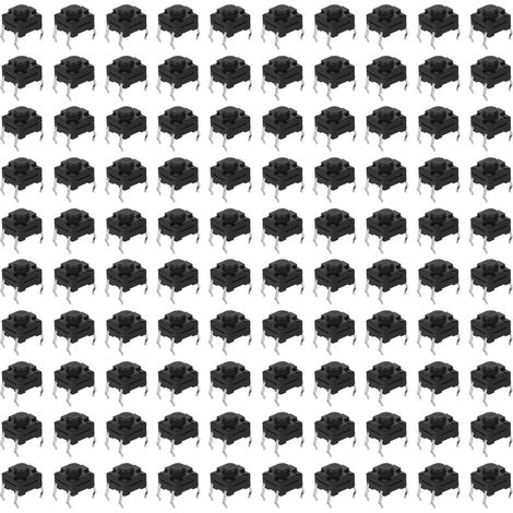 Bouton-poussoir Tactile étanche, 100 pièces, Patch tactile pour lumière électronique, 6x5mm (1/5)