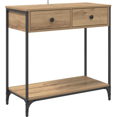 Maison Exclusive - Tavolo consolle Rovere artigianale 75 x 34,5 x 75 cm