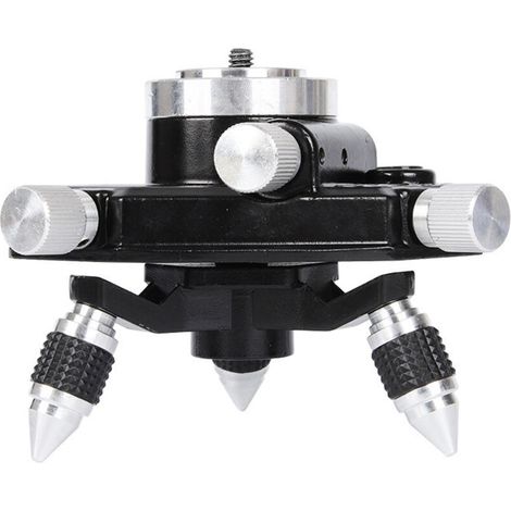 SABIR Support de niveau laser 360 ° Support de trépied standard en alliage d'aluminium à 360 degrés avec outil de niveau Laser à filetage 1/4"pour niveau laser, (1/5)
