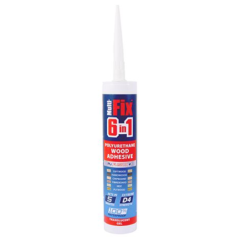 TIMCO 6 in 1 PU Wood Adhesive 5 Minutes Translucent Gel - 310ml