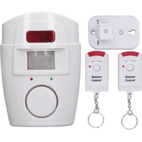Alarme de détecteur de mouvement extérieur Antivol Télécommande Son Lumière Mode silencieux Alarme d'allée sans fil pour maison Ferme,DUBUNS (1/5)