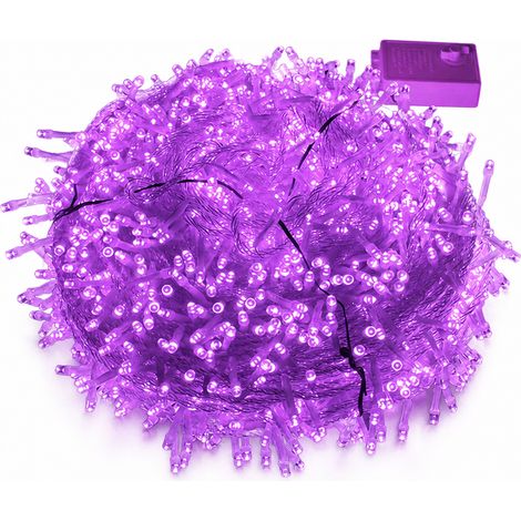 Guirlande Lumineuse LED Violette à Brancher, 300 LED, Décoration de Noël et Extérieur (1/5)