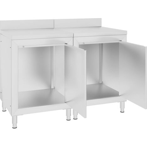 Maison Exclusive - Mesa de trabajo comercial mueble acero inoxida