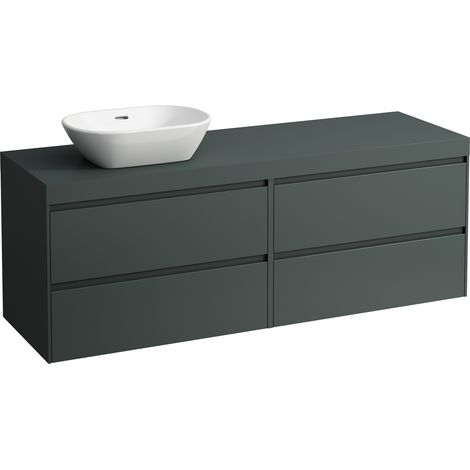 LAUFEN LANI encimera de lavabo gris tráfico incl. mueble bajo, 1