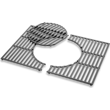 Grille de barbecue en fonte d'acier émaillée – Système GBS amovible – Compatible barbecue Weber Spirit 300
