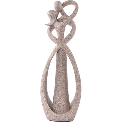 Sculpture abstraite abstraite en Zandsteen - Image minimaliste pour la décoration intérieure - Stijlvolle tafeldecoratie van 25 cm - Tijdloos kunstwerk v (1/5)