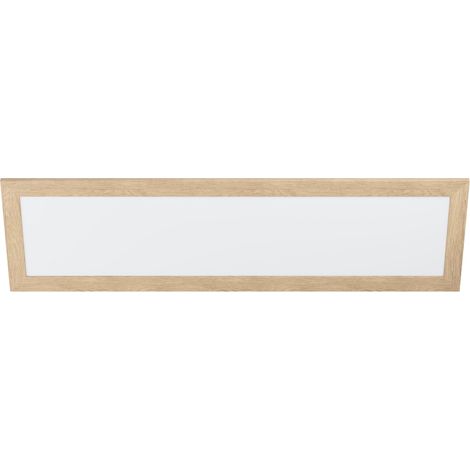 Luminaire plafonnier, panneau LED avec encadrement en bois (1/5)
