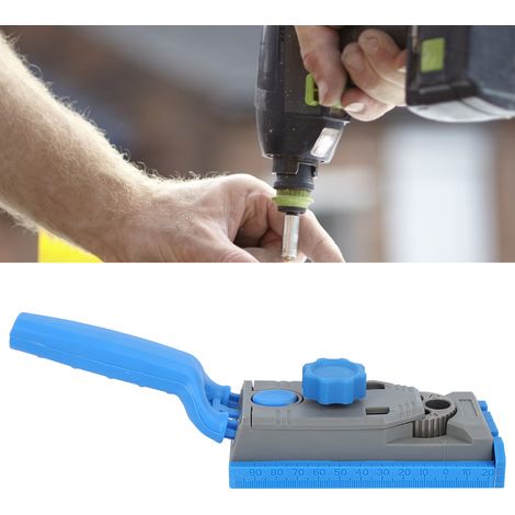 Gabarit de positionnement de poinçonnage, guide de goujons, perforateur de repérage, outils de perçage pour le travail du bois (1/5)
