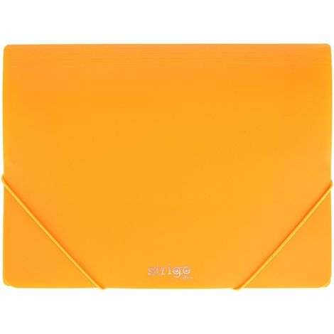 Cartella elasticizzata formato A4 in PP arancione neon Strigo