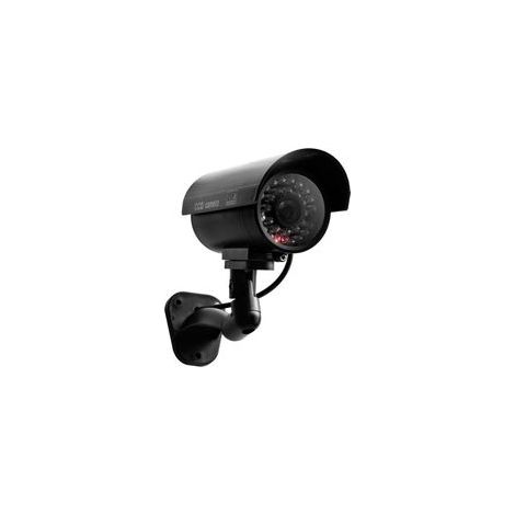 Fausse caméra de surveillance étanche avec lumière LED rouge clignotante, de type « bullet », pour une utilisation intérieure ou extérieure (allée, jardin, terrasse, porche). (1/5)
