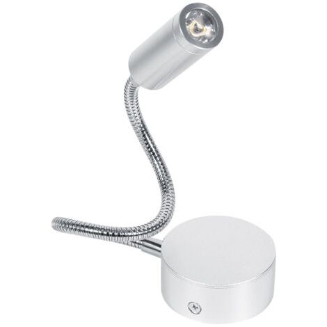 AC85-265V 1W lampe de lit LED blanc chaud lecture fonctionnant avec col de cygne Flexible (1W blanc chaud) (1/4)